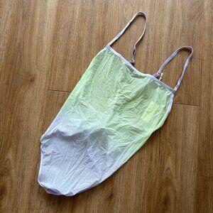Aerie Sleeveless Sheer Mesh Tank Bodysuit Ombre NWT Women’s Size M